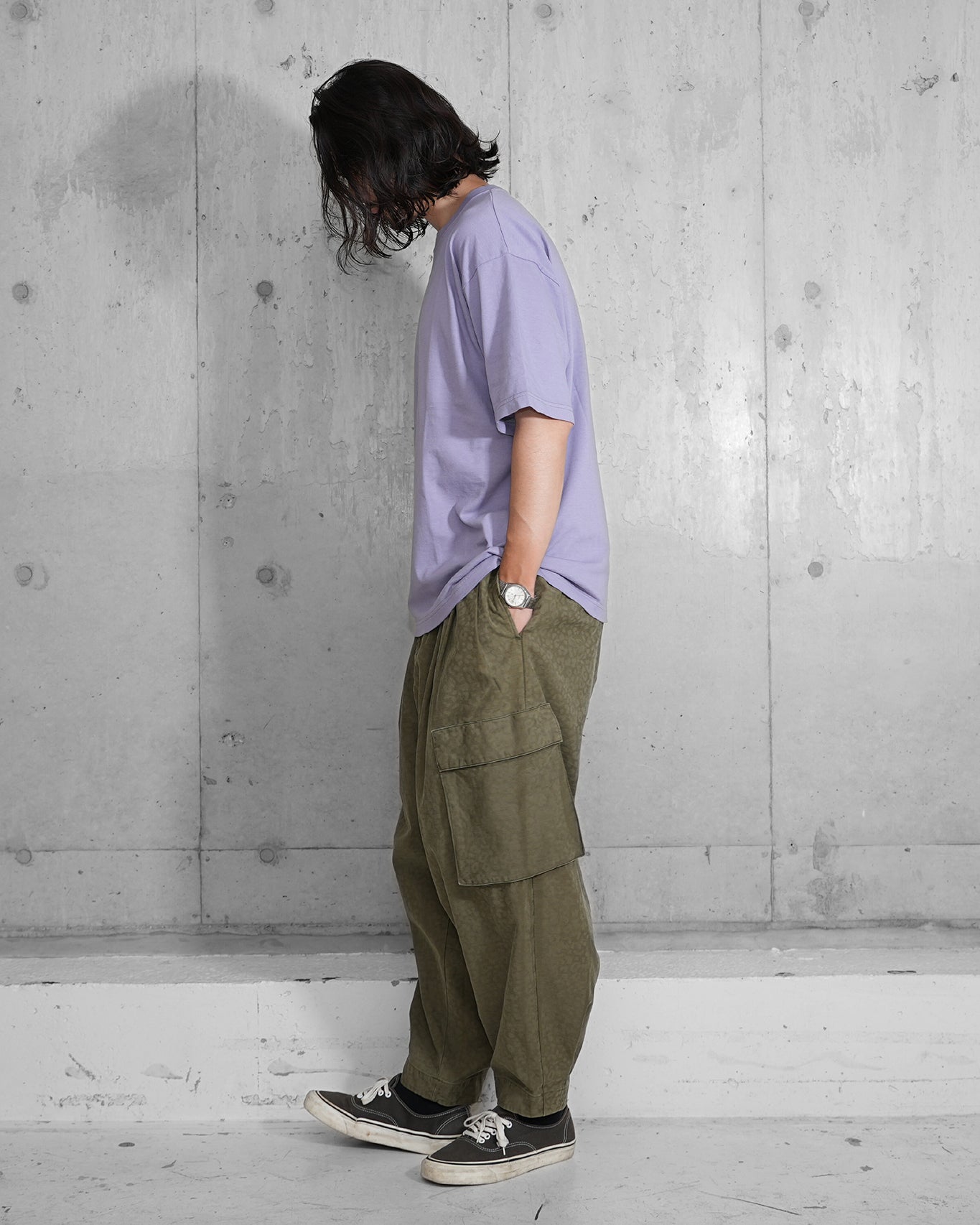 PLEATED CARGO TROUSERS / mù_lab.#005