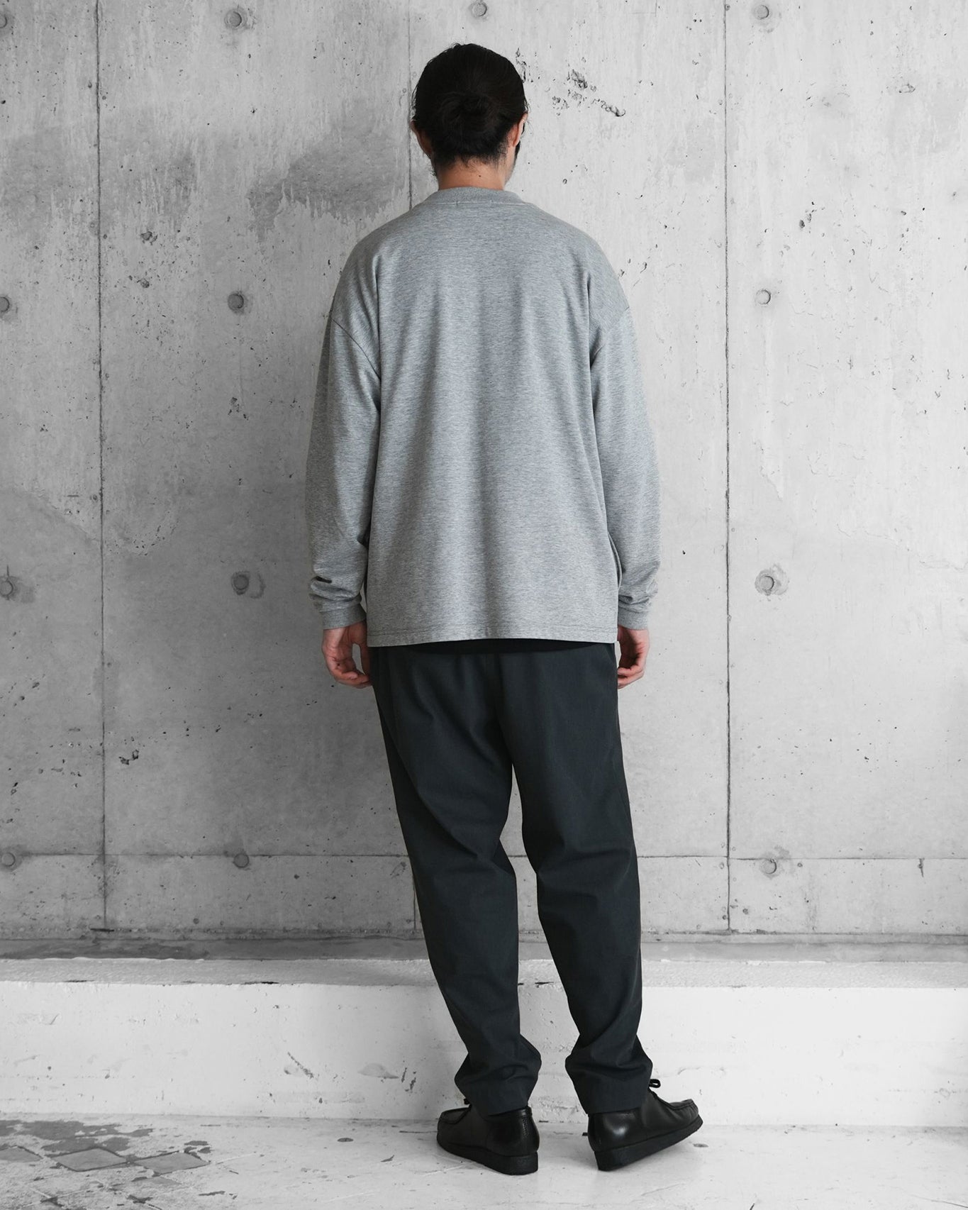 HIGH NECK LONG SLEEVE T / LOOP BACK