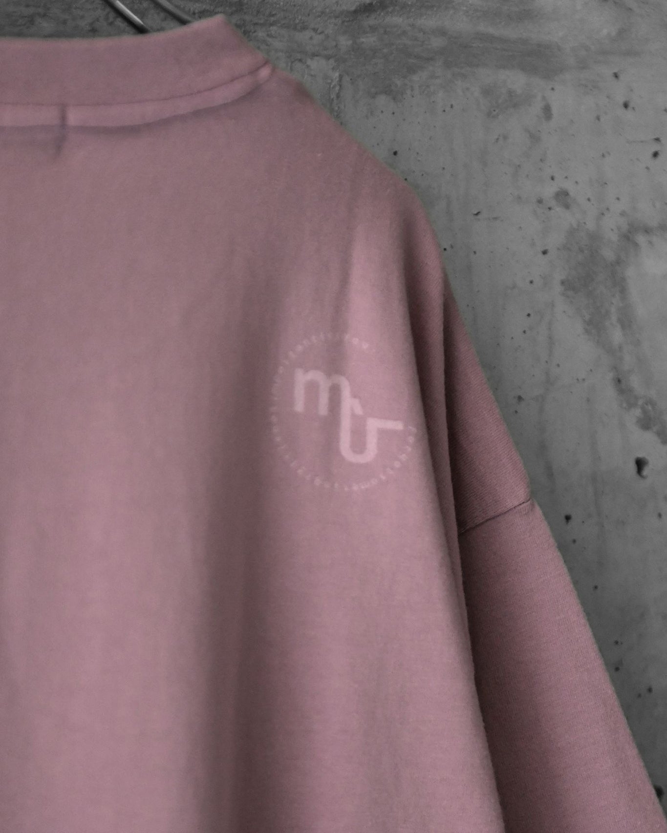 GARMENT DYED COTTON RAYON T / SMOKY PINK