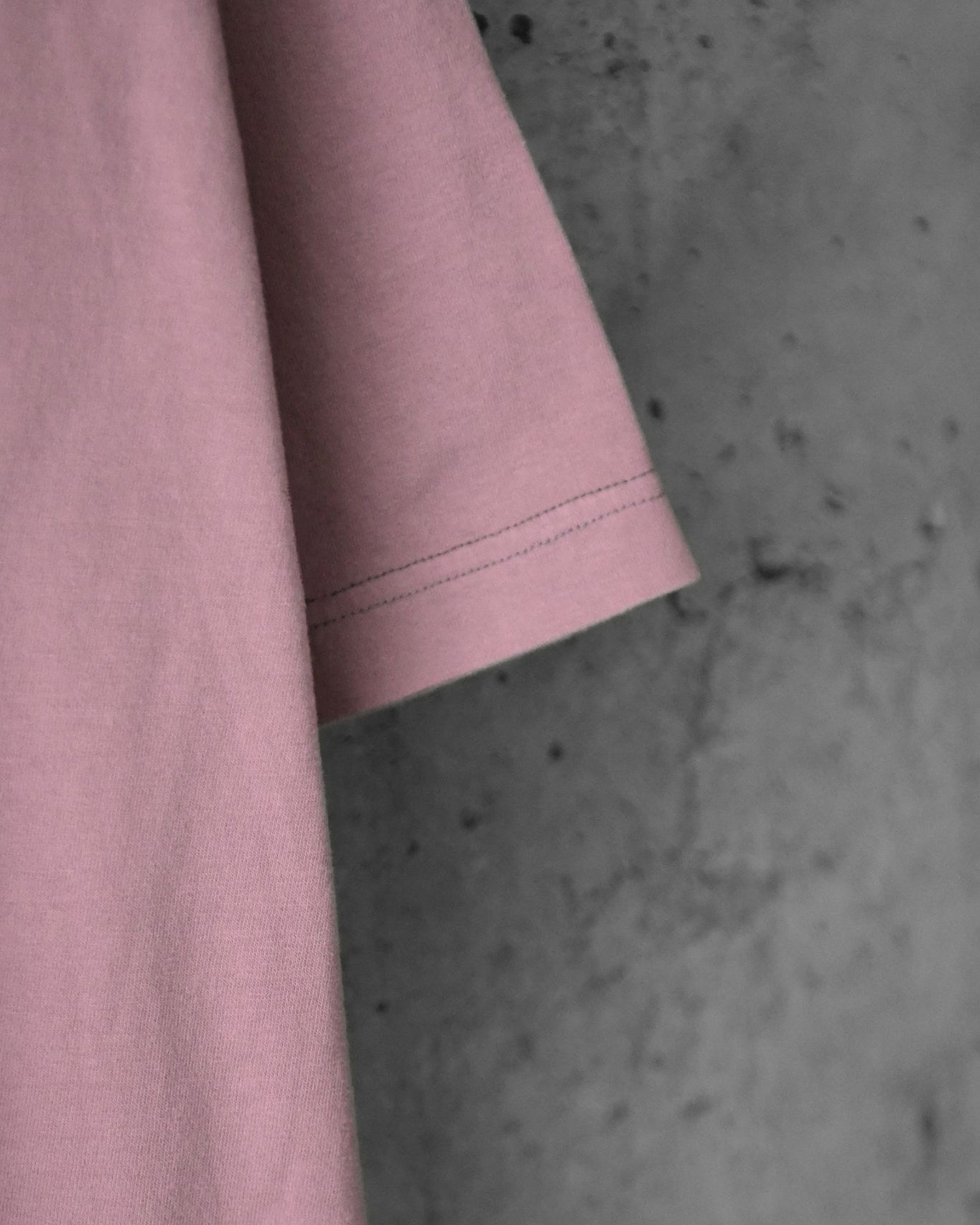 GARMENT DYED COTTON RAYON T / SMOKY PINK