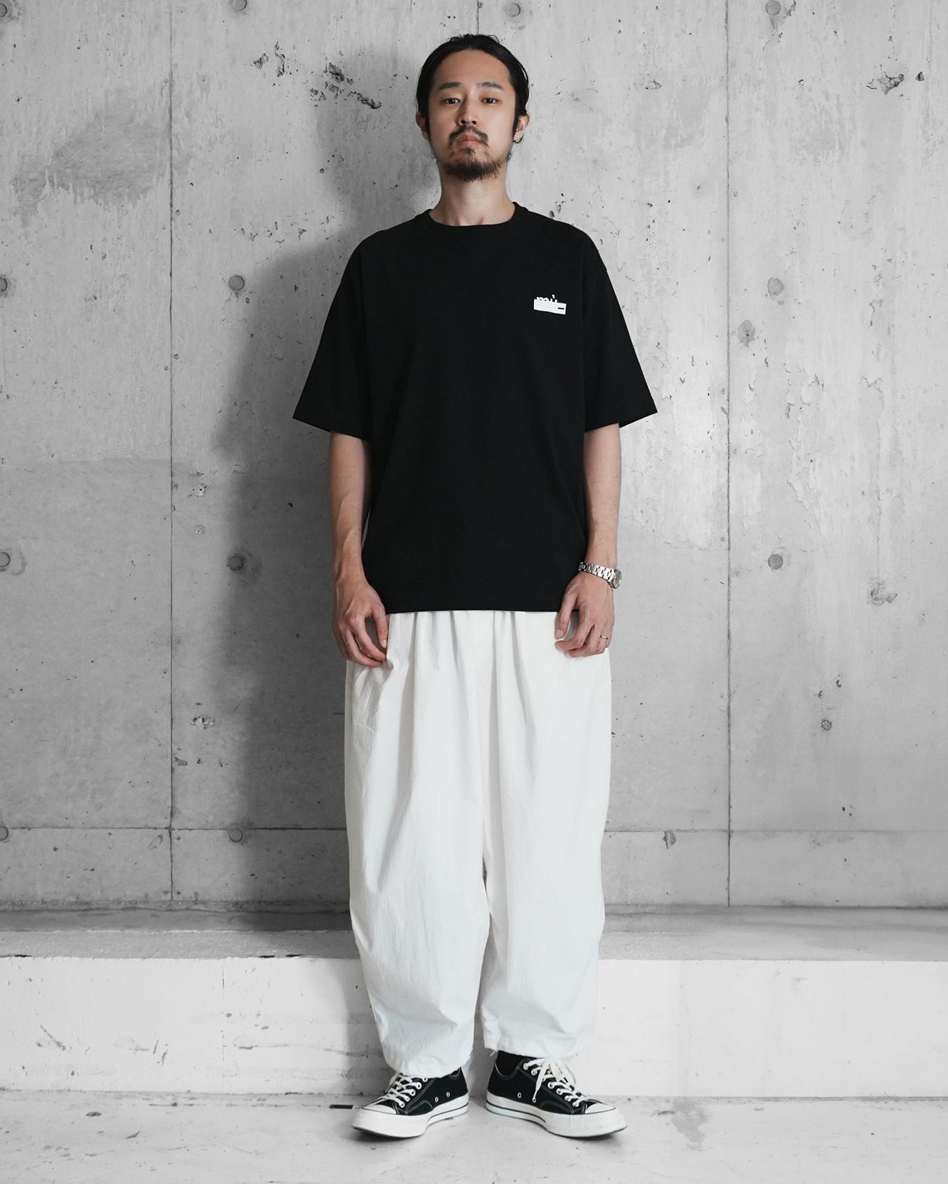 SHORT SLEEVE PRINT T / BLACK