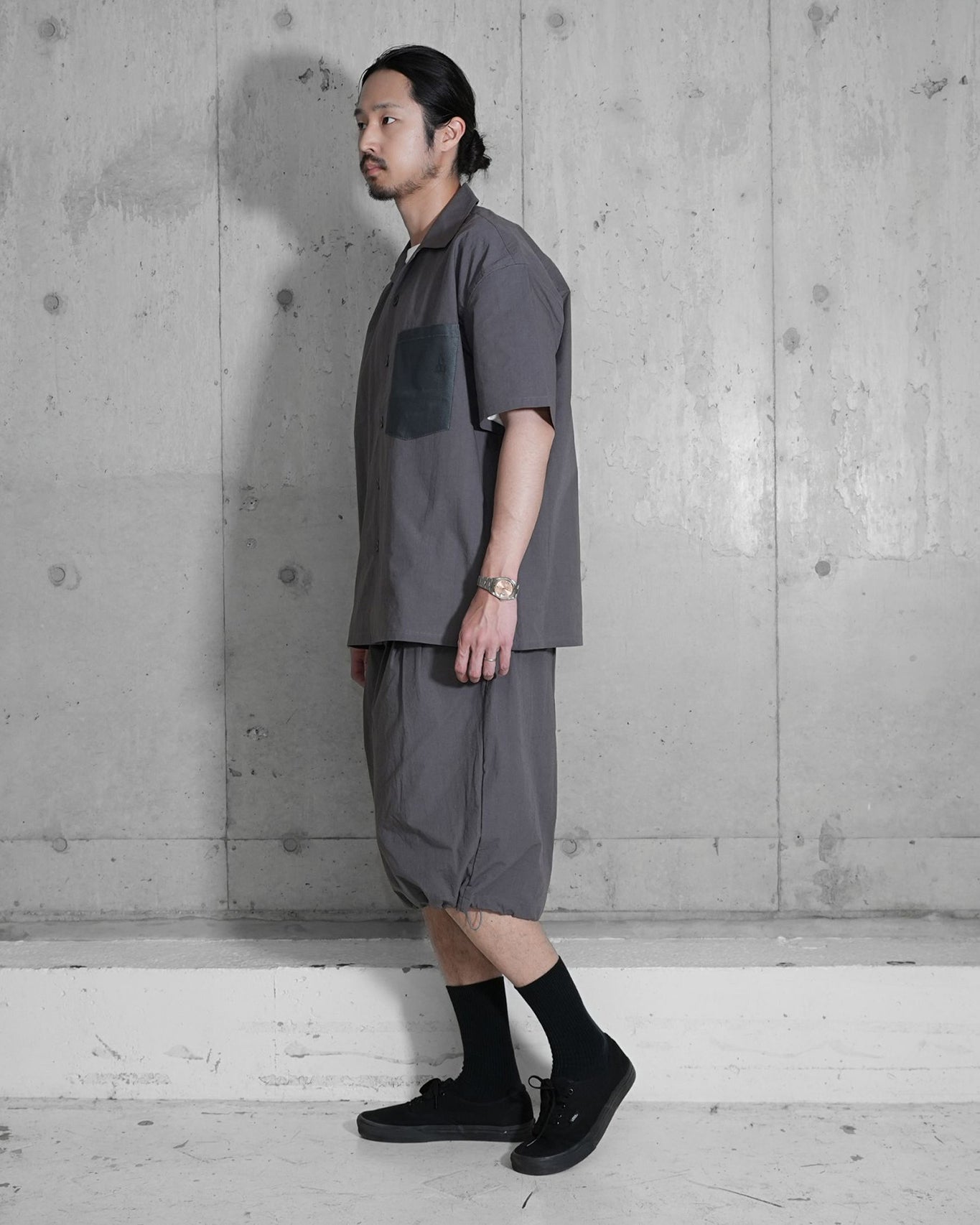 OVERSIZE SHORT SLEEVE SHIRT / GREY