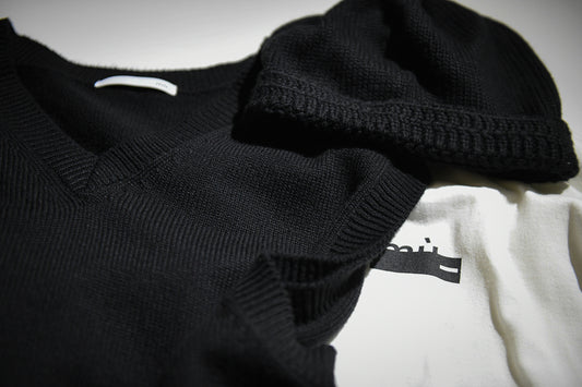 knit vest/knit cap画像