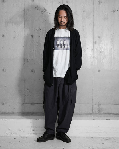 PLEATED CARGO TROUSERS / BLACKBERRY