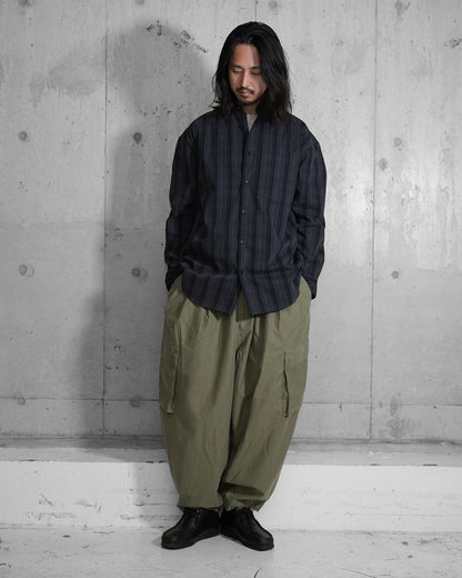 PLEATED CARGO TROUSERS / PISTACHIO GREEN