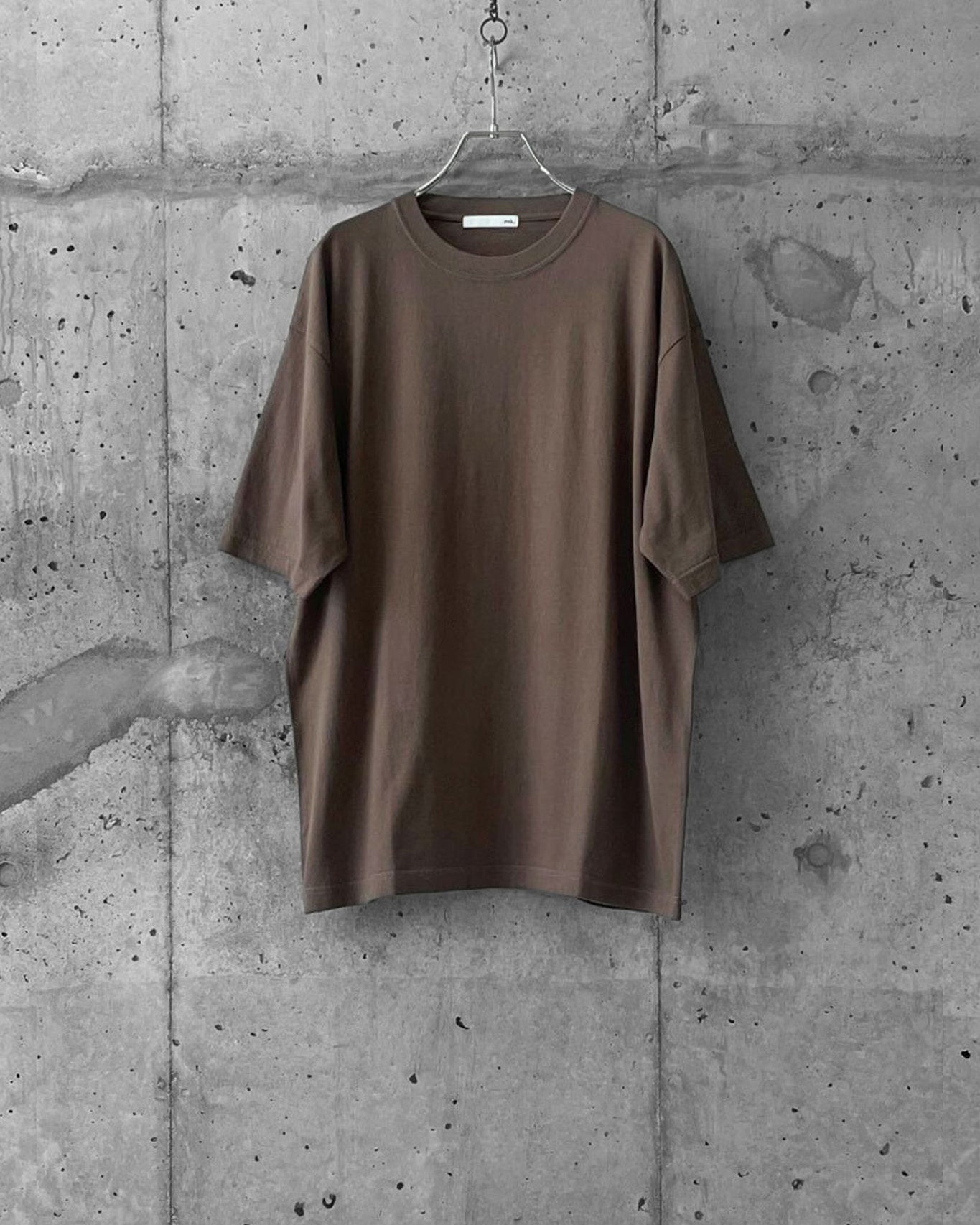 GARMENT DYED COTTON RAYON T / MOCHA