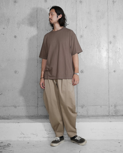 GARMENT DYED COTTON RAYON T / MOCHA