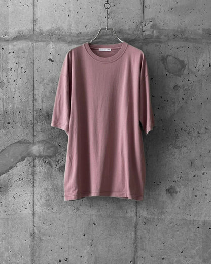 GARMENT DYED COTTON RAYON T / SMOKY PINK