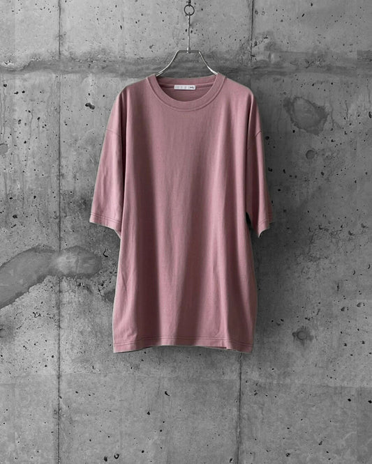 GARMENT DYED COTTON RAYON T / SMOKY PINK