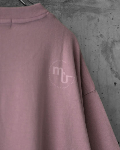 GARMENT DYED COTTON RAYON T / SMOKY PINK