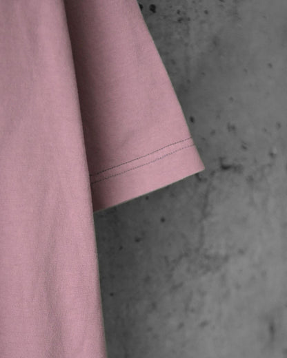 GARMENT DYED COTTON RAYON T / SMOKY PINK