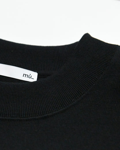 HIGH NECK LONG SLEEVE T / BLACK