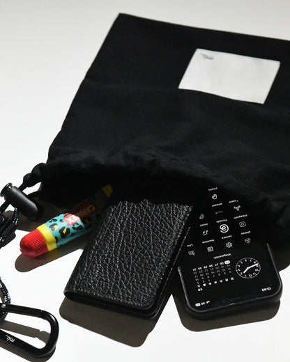 DRAWSTRING MINI BAG / BLACK