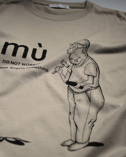SHORT SLEEVE PRINT T / SAND BEIGE