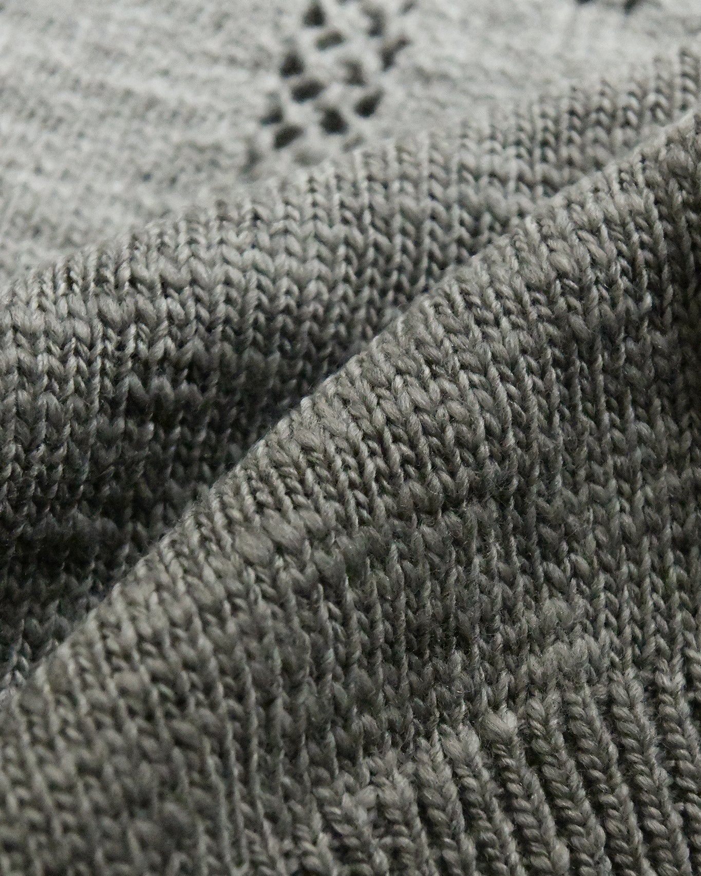 SLUB YARN MESH LOGO KNIT