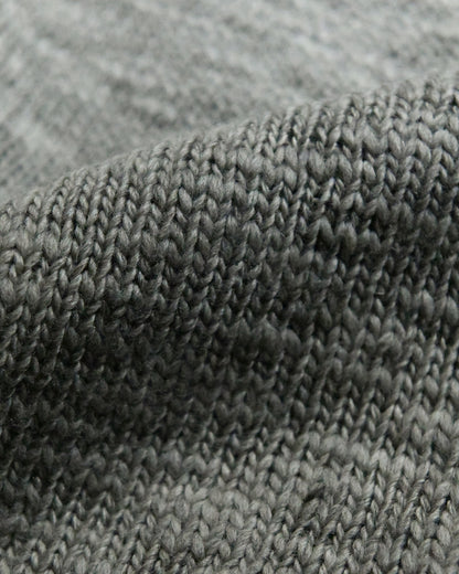 SLUB YARN MESH LOGO KNIT