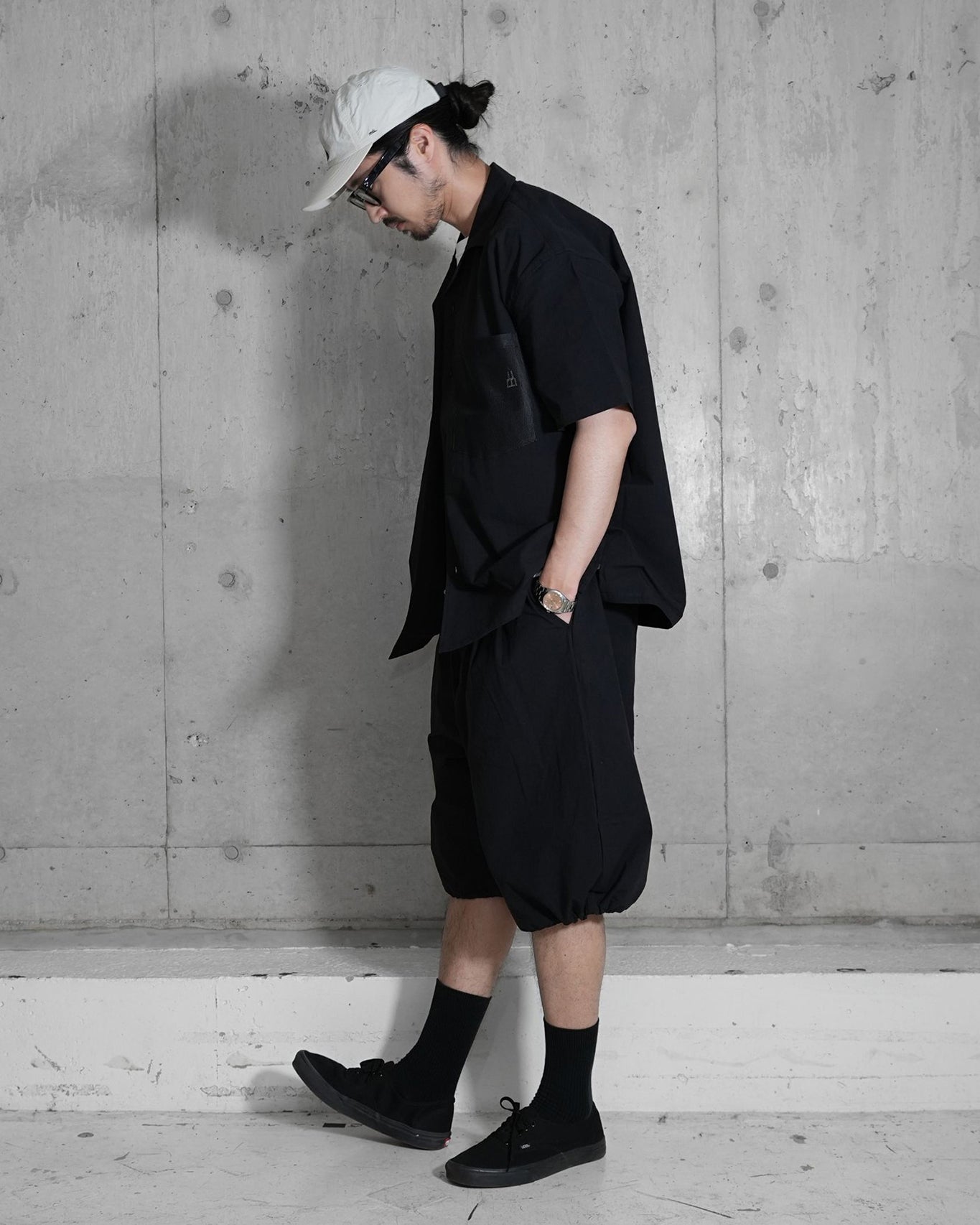 OVERSIZE SHORT SLEEVE SHIRT / BLACK