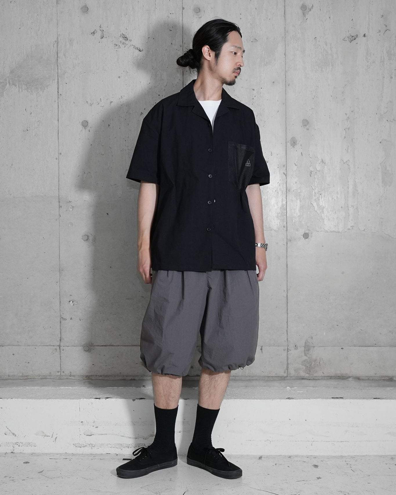 OVERSIZE SHORT SLEEVE SHIRT / BLACK