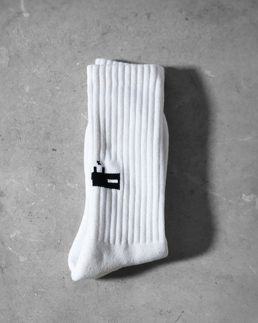 LOGO SOCKS / WHITE