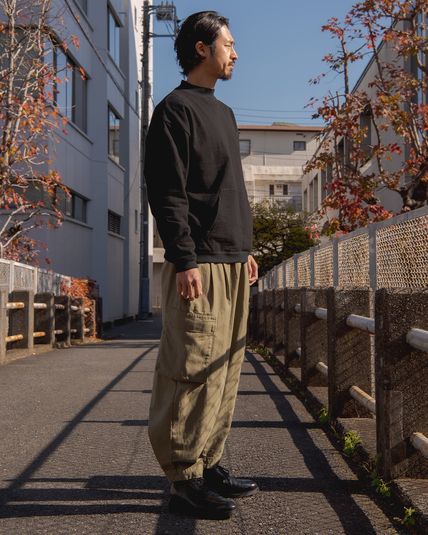 HIGH NECK SWEAT SHIRT /  SUPIMA COTTON LOOP BACK