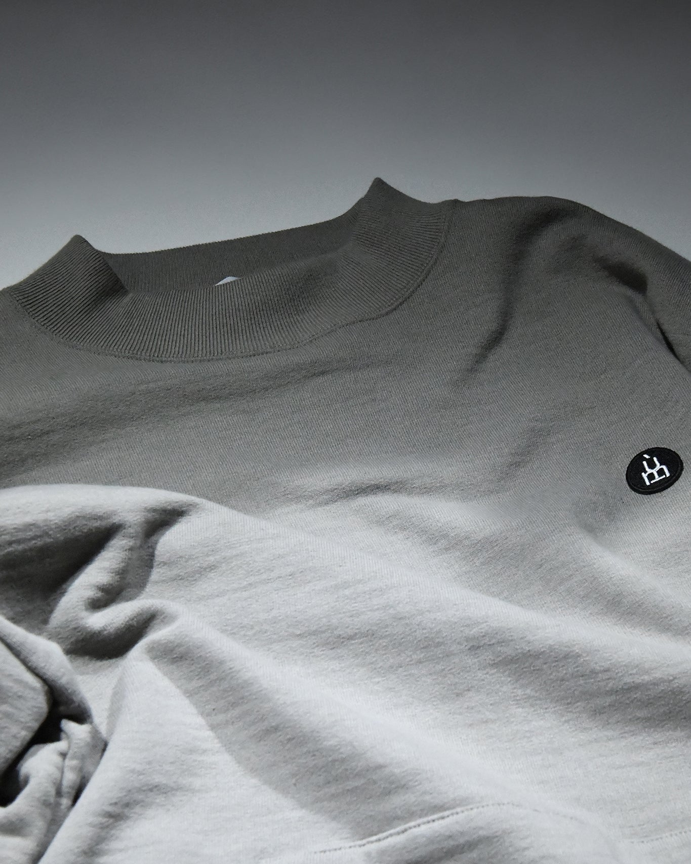 HIGH NECK SWEAT SHIRT / SUPIMA COTTON LOOP BACK