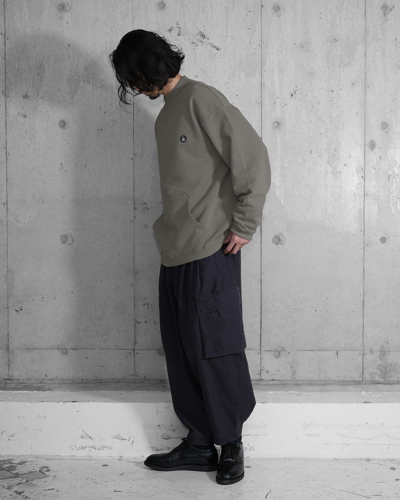 HIGH NECK SWEAT SHIRT / SUPIMA COTTON LOOP BACK