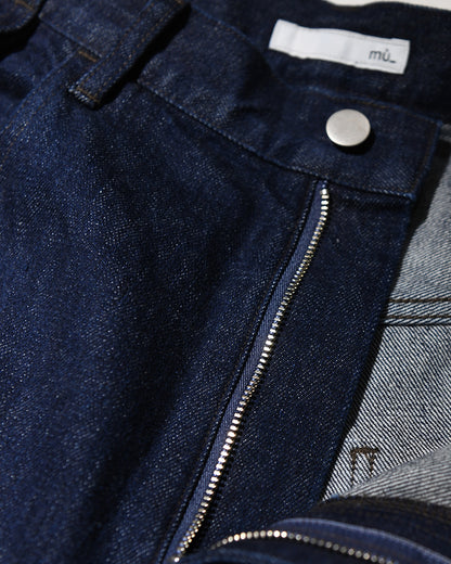 WIDE TAPERED DENIM TROUSERS（ワイドテーパードデニムトラウザース） | mù_