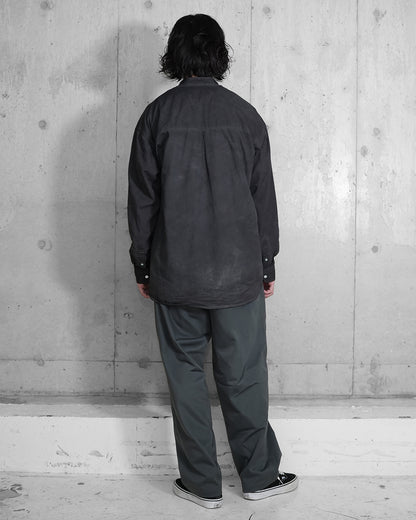 BOTCHED DYE WING COLLAR SHIRT